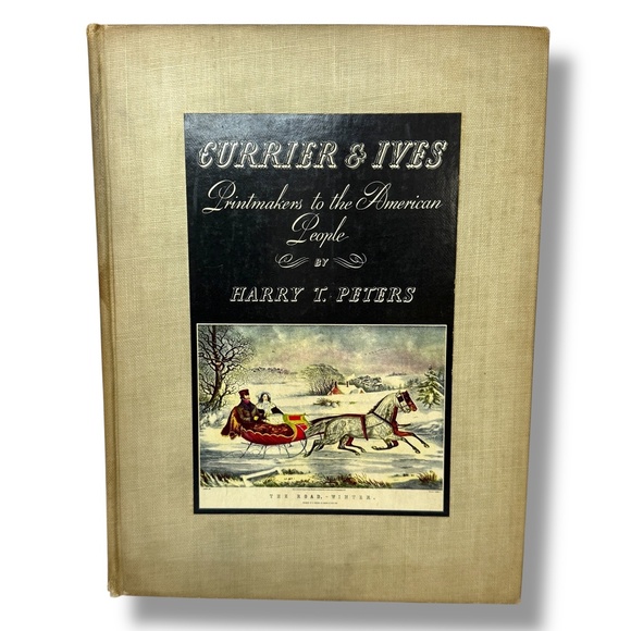 Currier & Ives hardcover book of prints, 1942, by Harry T. Peters, lovely images - Picture 13 of 16